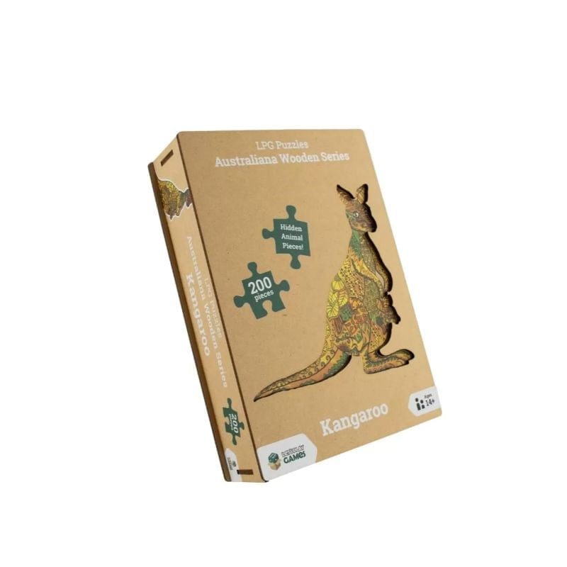 Letâs Play Games Jigsaws LPG Australiana Series 01 - Kangaroo (200pc Wooden Puzzle)