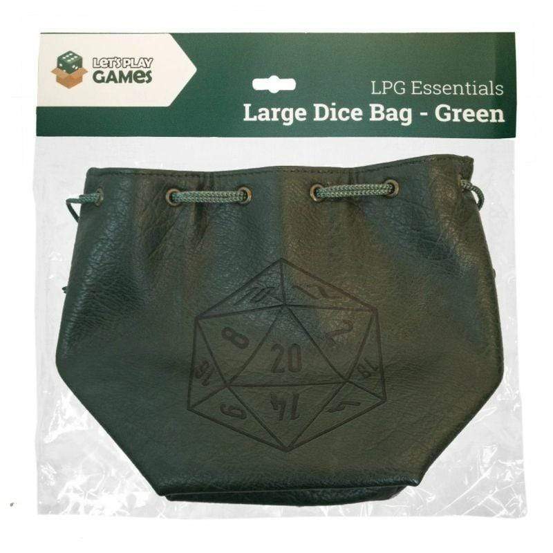 Letâs Play Games Roleplaying Games Large Dice Bag - Green  (LPG)