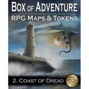 Loke BattleMats Roleplaying Games Box of Adventure - RPG Maps & Tokens - Coast of Dread