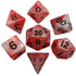 Metallic Dice Games Dice Dice - Acrylic Polyhedral - Red/White w/ Black Numbers (MDG)