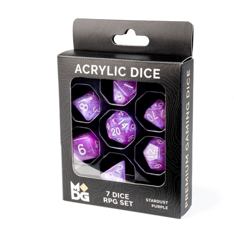 Metallic Dice Games Dice Dice - Acrylic - Stardust Purple (MDG)