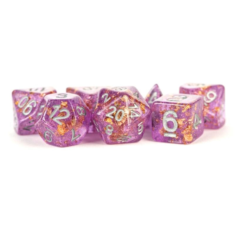 Metallic Dice Games Dice Dice - Digital Resin - Purple w/Gold Foil (MDG)