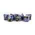 Metallic Dice Games Dice Dice - Eternal Resin Polyhedrals - Blue/Black (MDG)
