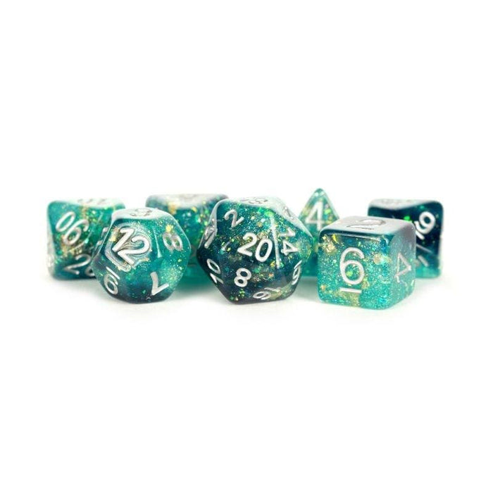 Dice - Eternal Resin Polyhedrals - Teal/Black (MDG)