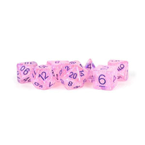 Metallic Dice Games Dice Dice - Flash Resin Polyhedrals - Pink (MDG)