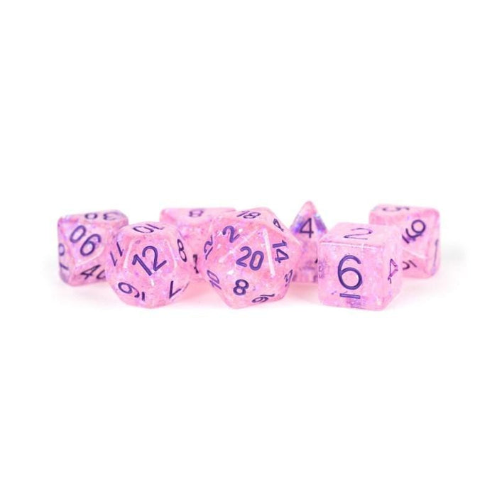 Dice - Flash Resin Polyhedrals - Pink (MDG)