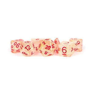 Metallic Dice Games Dice Dice - Flash Resin Polyhedrals - Red (MDG)
