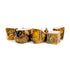 Metallic Dice Games Dice Dice - Gemstone Polyhedrals - Engraved Matrix Tiger's Eye (MDG)