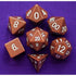 Metallic Dice Games Dice Dice - Gemstone Polyhedrals - Goldstone (MDG)