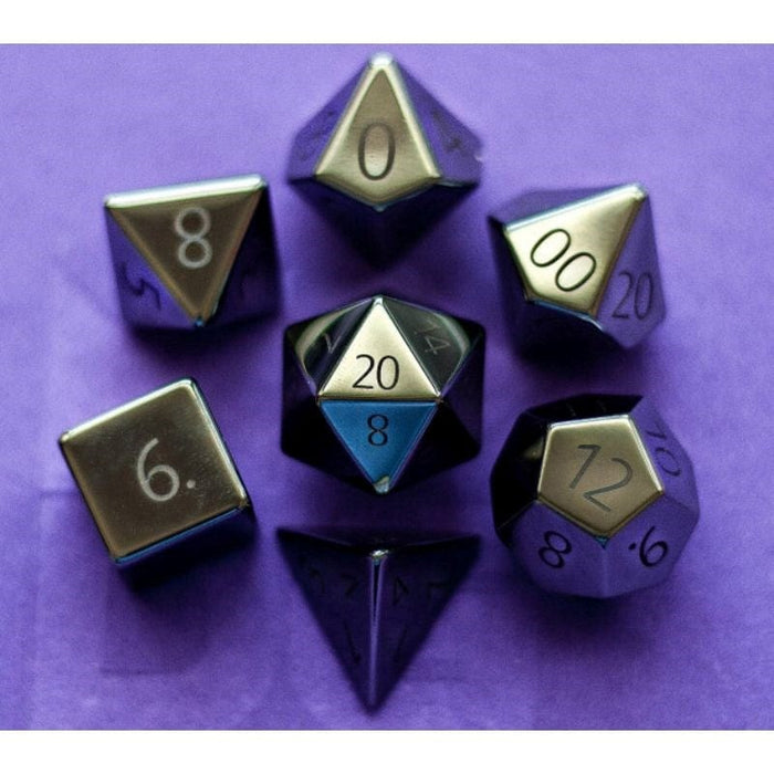 Dice - Gemstone Polyhedrals - Hematite (MDG)