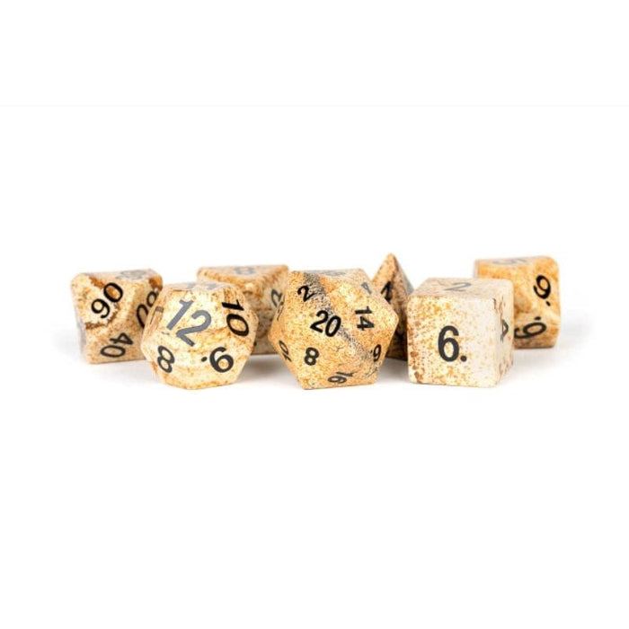 Dice - Gemstone Polyhedrals - Jasper Stone (MDG)
