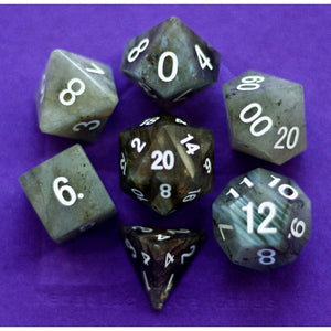 Metallic Dice Games Dice Dice - Gemstone Polyhedrals - Labradorite (MDG)
