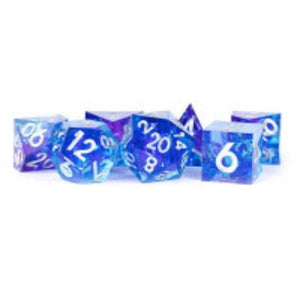Metallic Dice Games Dice Dice - Handcrafted Resin Polyhedrals - Oceanic Flare (MDG)