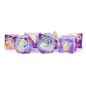 Metallic Dice Games Dice Dice - Handcrafted Resin Polyhedrals - Royal Geode (MDG)