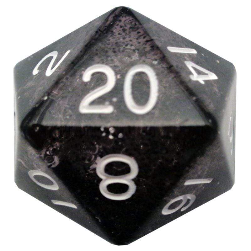 Metallic Dice Games Dice Dice - Mega Acrylic d20 - Ethereal Black (MDG)