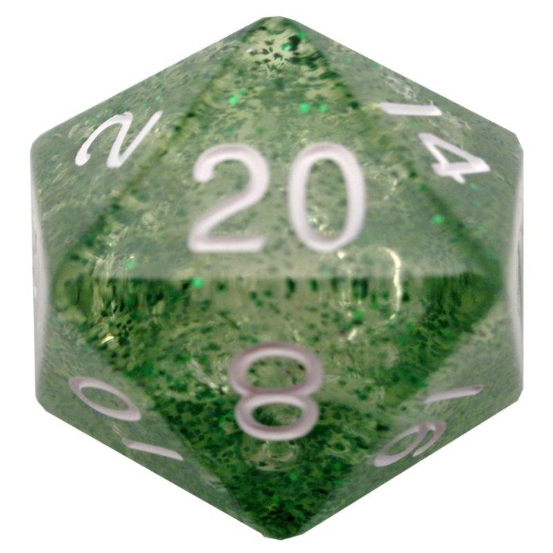 Metallic Dice Games Dice Dice - Mega Acrylic d20 - Ethereal Green (MDG)