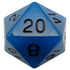 Metallic Dice Games Dice Dice - Mega Acrylic d20 - Glow Blue w/ Black Numbers (MDG)