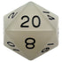 Metallic Dice Games Dice Dice - Mega Acrylic d20 - Glow Clear w/ Black Numbers (MDG)