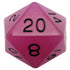 Metallic Dice Games Dice Dice - Mega Acrylic d20 - Glow Purple w/ Black Numbers (MDG)