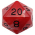 Metallic Dice Games Dice Dice - Mega Acrylic d20 - Red/White w/ Black Numbers (MDG)