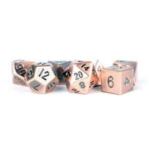 Metallic Dice Games Dice Dice - Metal Polyhedrals - 16mm Antique Copper (MDG)