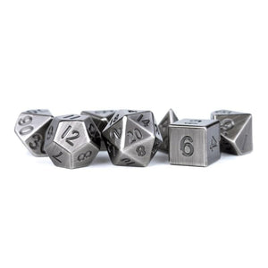 Metallic Dice Games Dice Dice - Metal Polyhedrals - 16mm Antique Silver (MDG)