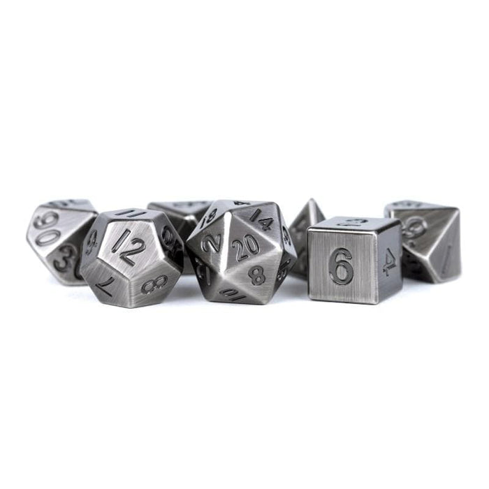 Dice - Metal Polyhedrals - 16mm Antique Silver (MDG)