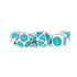 Metallic Dice Games Dice Dice - Metal Polyhedrals - 16mm Digital Silver with Teal Enamel (MDG)