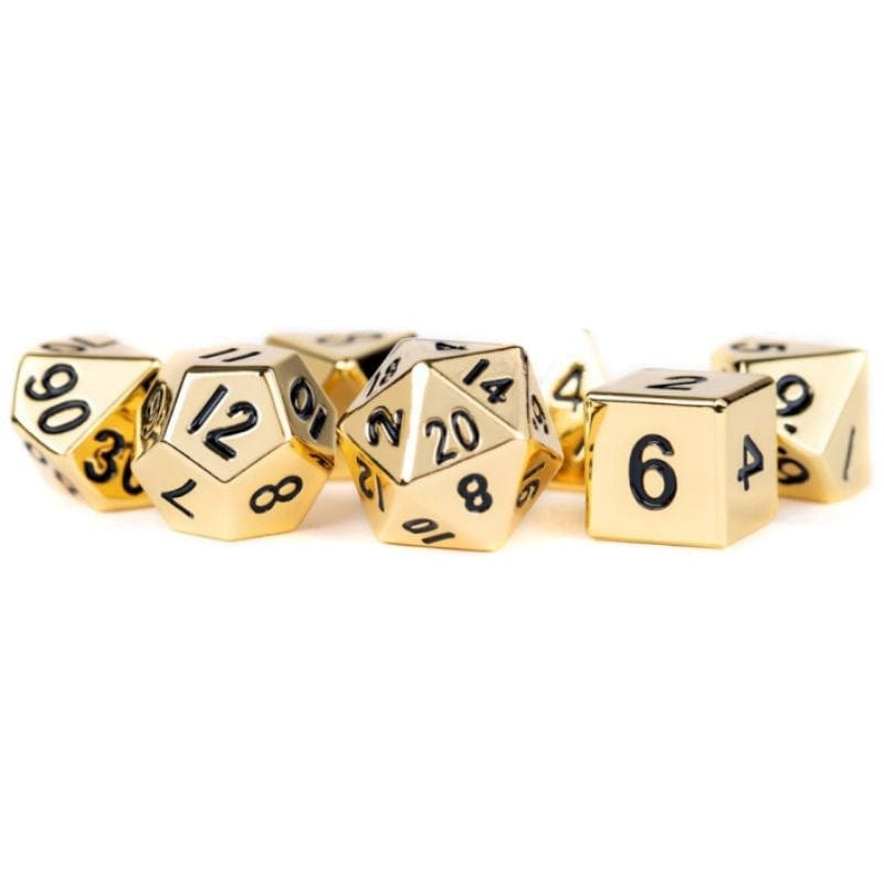 Metallic Dice Games Dice Dice - Metal Polyhedrals - 16mm Gold (MDG)