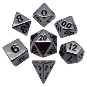 Metallic Dice Games Dice Dice - Metal Polyhedrals - 16mm Silver (MDG)