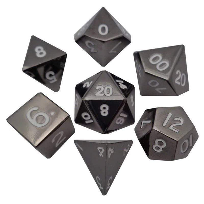 Dice - Metal Polyhedrals - 16mm Sterling Gray (MDG)