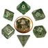Metallic Dice Games Dice Dice - Mini Polyhedrals - Ethereal Green with White Numbers (MDG)