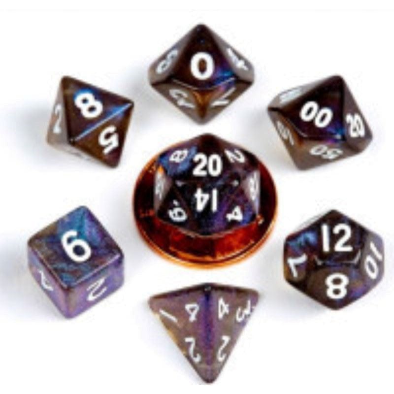Metallic Dice Games Dice Dice - Mini Polyhedrals - Stardust Galaxy (MDG)