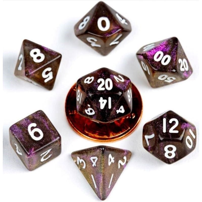 Metallic Dice Games Dice Dice - Mini Polyhedrals - Stardust Supervolcano (MDG)