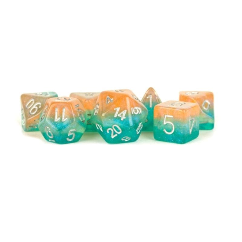 Metallic Dice Games Dice Dice - Resin - Layered Stardust Sunset (MDG)