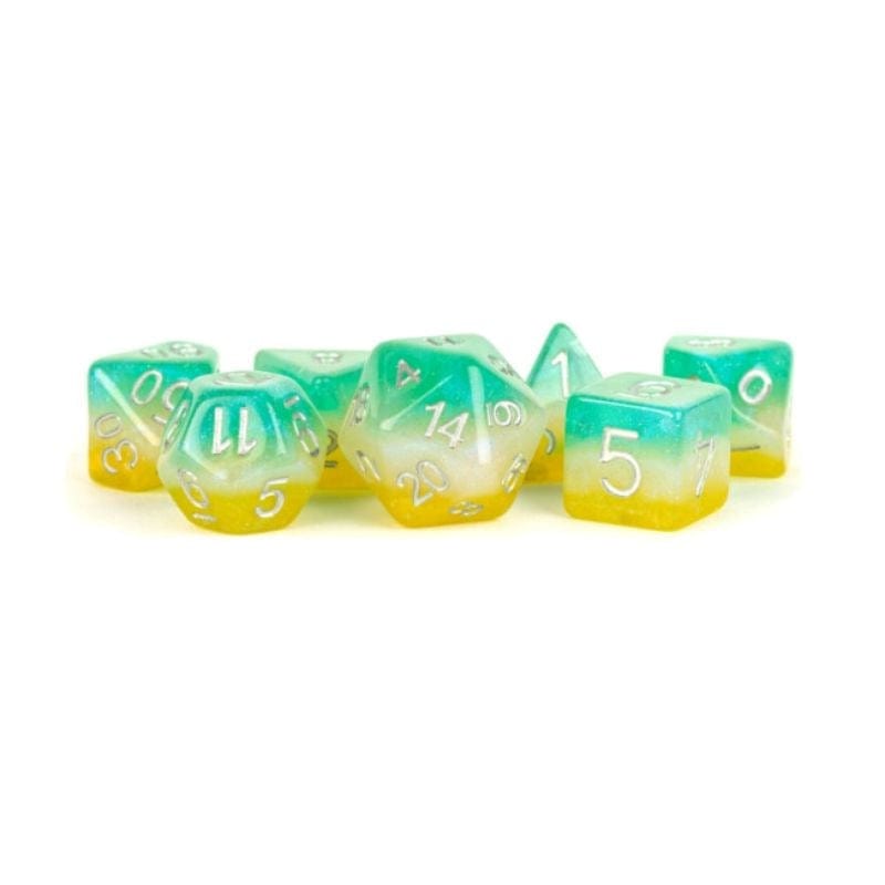Metallic Dice Games Dice Dice - Resin - Layered Stardust Tropics  (MDG)