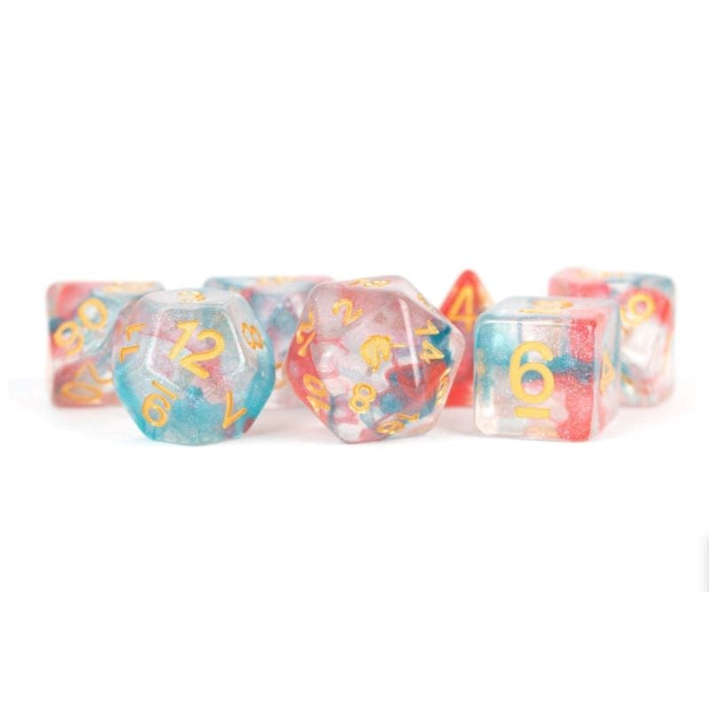 Metallic Dice Games Dice Dice - Unicorn Resin Polyhedral - Unicorn Astral Swell (MDG)