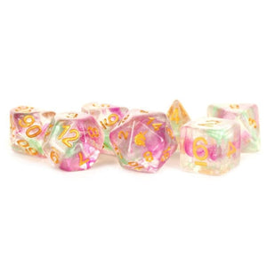 Metallic Dice Games Dice Dice - Unicorn Resin Polyhedral - Unicorn Celestial Blossom (MDG)