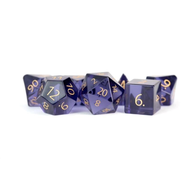 Metallic Dice Games Dice Dice - Zircon Glass Birthstone Polyhedrals - June Alexandrite (MDG)