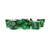 Metallic Dice Games Dice Dice - Zircon Glass Birthstone Polyhedrals - May Emerald (MDG)