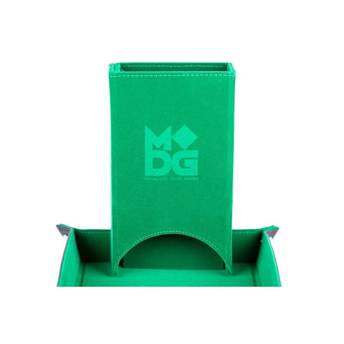 Folding Velvet Dice Tower - Green (MDG)