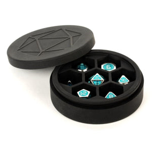 Metallic Dice Games Dice Silicone Round Dice Case - Black (MDG)