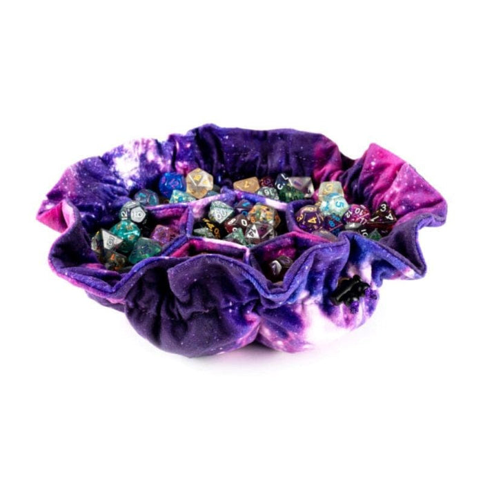 Velvet Compartment Dice Bag with Pockets - Nebula (MDG)