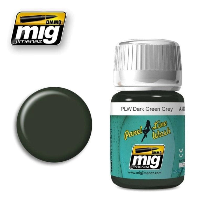 Ammo by MIG - Panel Line Wash - Dark Green Grey (35ml)