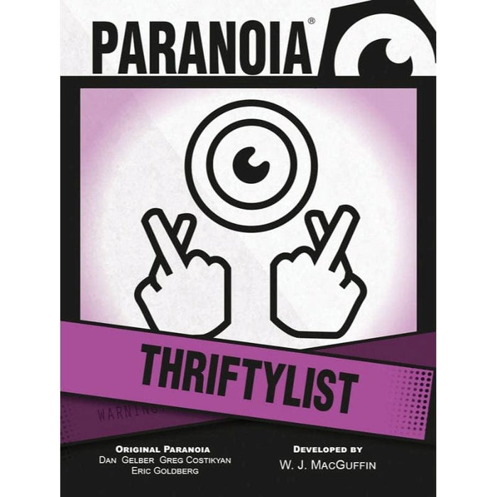 Paranoia RPG - Thriftylist Card Deck