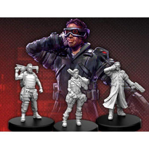 Monster Fight Club Miniatures Cyberpunk Red RPG: Edgerunners B - Tech, Nomad, and Fixer