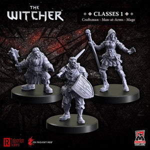 Monster Fight Club Miniatures The Witcher Miniatures - Classes 1 - Mage, Craftsman, Man-at-Arms