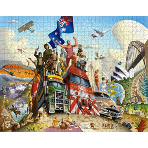 Mr Bob puzzles Jigsaws 100 Aussie Icons - 4.5mm Wooden Jigsaw Puzzles (1001pc)