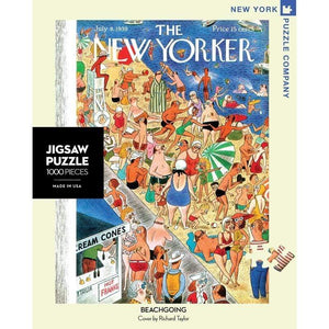 New York Puzzle Company Jigsaws Beach Going - The New Yorker (1000pc) New York Puzzle Company