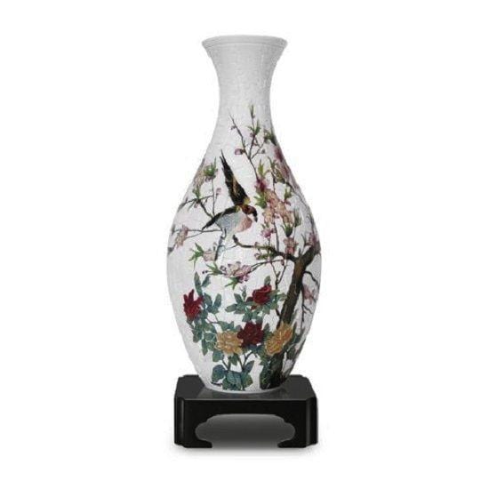 3D Puzzle - 160pc Vase (Singing Birds and Fragrant Flowers)